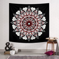 White More Mandala Duvar Örtüsü  White More Mandala Duvar Örtüsü