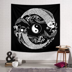 Yin Yang Koi Duvar Örtüsü  Yin Yang Koi Duvar Örtüsü