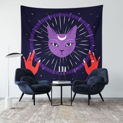 Kozmik Kedi Duvar Örtüsü Kozmik Kedi Duvar Örtüsü