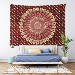Bordo Bohem Mandala Duvar Örtüsü Bordo Bohem Mandala Duvar Örtüsü