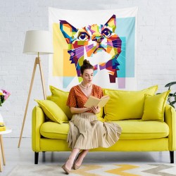 Cat Art Duvar Örtüsü  Cat Art Duvar Örtüsü
