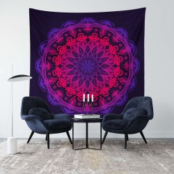 Colored Mandala Duvar Örtüsü  Colored Mandala Duvar Örtüsü