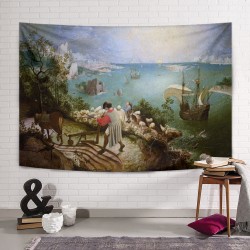 İkarus'un Düşüşü Sırasında Bir Manzara Duvar Örtüsü 