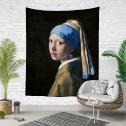 İnci Küpeli Kız Duvar Örtüsü