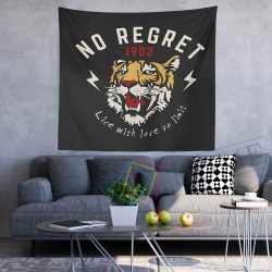 No Regret Kaplanlı Duvar Örtüsü  No Regret Kaplanlı Duvar Örtüsü