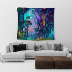 Trippy Mushroom Duvar Örtüsü  Trippy Mushroom Duvar Örtüsü