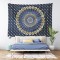 Mavi Bohem Mandala Duvar Örtüsü