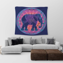 Morcivert Fil Mandala Duvar Örtüsü Morcivert Fil Mandala Duvar Örtüsü