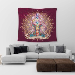 Çakra Meditasyonu Duvar Örtüsü  Çakra Meditasyonu Duvar Örtüsü