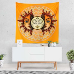Orange Sun and Moon Duvar Örtüsü Orange Sun and Moon Duvar Örtüsü