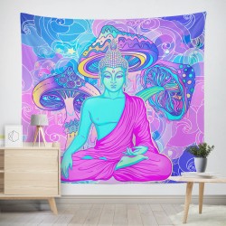 Psychedelic Buddha Duvar Örtüsü  Psychedelic Buddha Duvar Örtüsü