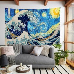 Starry Wave Duvar Örtüsü  Starry Wave Duvar Örtüsü