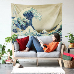 Vintage Great Wave Duvar Örtüsü  Vintage Great Wave Duvar Örtüsü
