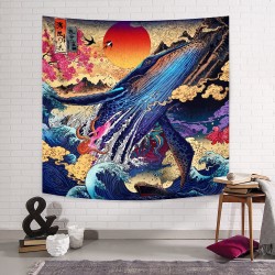 Whale Wave Duvar Örtüsü Whale Wave Duvar Örtüsü