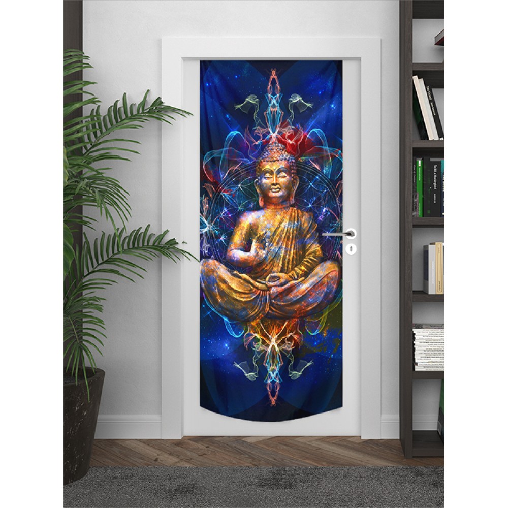 Blue Buddha Kapı Örtüsü 75x200 cm