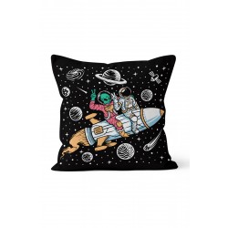 K-126 Astronot Uzaylı Roket Çift Tarafı Baskılı Kırlent Kılıfı K-126 Astronot Uzaylı Roket Çift Tarafı Baskılı Kırlent Kılıfı