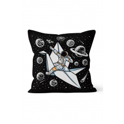 K-124 Astronot Kağıt Uçak Çift Tarafı Baskılı Kırlent Kılıfı K-124 Astronot Kağıt Uçak Çift Tarafı Baskılı Kırlent Kılıfı