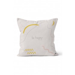 K-133 Be Happy Minimalism Çift Tarafı Baskılı Kırlent Kılıfı K-133 Be Happy Minimalism Çift Tarafı Baskılı Kırlent Kılıfı