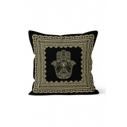 K-143 Black Tattoo Hamsa Çift Tarafı Baskılı Kırlent Kılıfı K-143 Black Tattoo Hamsa Çift Tarafı Baskılı Kırlent Kılıfı