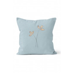 K-147 Blue Flower Gold Çift Tarafı Baskılı Kırlent Kılıfı K-147 Blue Flower Gold Çift Tarafı Baskılı Kırlent Kılıfı