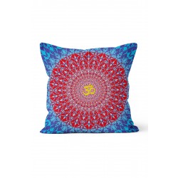 K-151 Blue Red Mandala Çift Tarafı Baskılı Kırlent Kılıfı K-151 Blue Red Mandala Çift Tarafı Baskılı Kırlent Kılıfı
