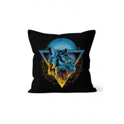 K-154 Blue Wolf Moon Çift Tarafı Baskılı Kırlent Kılıfı K-154 Blue Wolf Moon Çift Tarafı Baskılı Kırlent Kılıfı