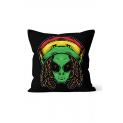 K-155 Bob Marley Uzaylı Çift Tarafı Baskılı Kırlent Kılıfı K-155 Bob Marley Uzaylı Çift Tarafı Baskılı Kırlent Kılıfı