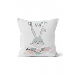 K-159 Bunny Be Wild Çift Tarafı Baskılı Kırlent Kılıfı K-159 Bunny Be Wild Çift Tarafı Baskılı Kırlent Kılıfı