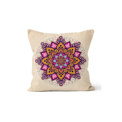 K- 171 Colorful Mandala Tribal Çift Tarafı Baskılı Kırlent Kılıfı K- 171 Colorful Mandala Tribal Çift Tarafı Baskılı Kırlent Kılıfı