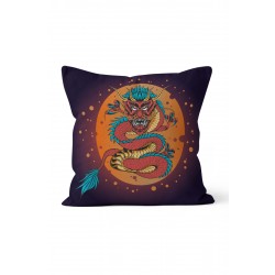 K-186 Efsanevi Çin Dragon  Çift Tarafı Baskılı Kırlent Kılıfı K-186 Efsanevi Çin Dragon  Çift Tarafı Baskılı Kırlent Kılıfı