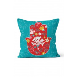 K-198 Floral Hamsa Çift Tarafı Baskılı Kırlent Kılıfı K-198 Floral Hamsa Çift Tarafı Baskılı Kırlent Kılıfı