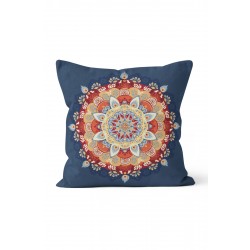 K-210 Geometrik Mandala Mavi Çift Tarafı Baskılı Kırlent Kılıfı K-210 Geometrik Mandala Mavi Çift Tarafı Baskılı Kırlent Kılıfı