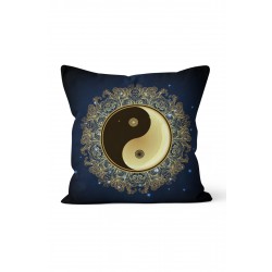 K-219 Gold Mandala Yin Yang Çift Tarafı Baskılı Kırlent Kılıfı K-219 Gold Mandala Yin Yang Çift Tarafı Baskılı Kırlent Kılıfı