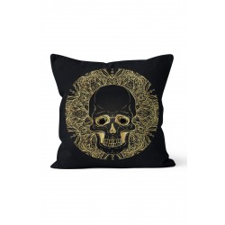 K-223 Gold Skull Lotus Çift Tarafı Baskılı Kırlent Kılıfı K-223 Gold Skull Lotus Çift Tarafı Baskılı Kırlent Kılıfı
