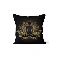 K-226 Gold Yoga Çift Tarafı Baskılı Kırlent Kılıfı K-226 Gold Yoga Çift Tarafı Baskılı Kırlent Kılıfı