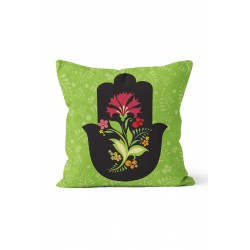 K-228 Green Hamsa Çift Tarafı Baskılı Kırlent Kılıfı K-228 Green Hamsa Çift Tarafı Baskılı Kırlent Kılıfı