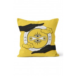 K-234 Hand Eyes Yellow Çift Tarafı Baskılı Kırlent Kılıfı K-234 Hand Eyes Yellow Çift Tarafı Baskılı Kırlent Kılıfı