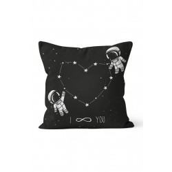 K-242 I Love You Astronot Çift Tarafı Baskılı Kırlent Kılıfı K-242 I Love You Astronot Çift Tarafı Baskılı Kırlent Kılıfı