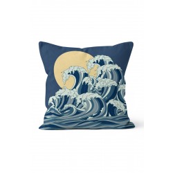 K-282 Minimal Great Wave Çift Tarafı Baskılı Kırlent Kılıfı K-282 Minimal Great Wave Çift Tarafı Baskılı Kırlent Kılıfı