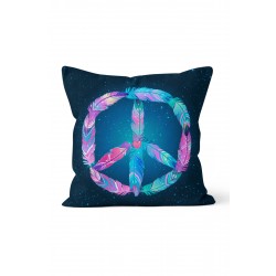 K-319 Peace Feather Çift Tarafı Baskılı Kırlent Kılıfı K-319 Peace Feather Çift Tarafı Baskılı Kırlent Kılıfı