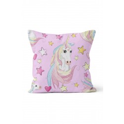 K-321 Pink Unicorn Çift Tarafı Baskılı Kırlent Kılıfı K-321 Pink Unicorn Çift Tarafı Baskılı Kırlent Kılıfı