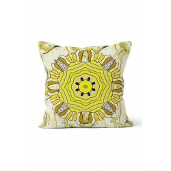 K-345 Retro Yellow Mandala Çift Tarafı Baskılı Kırlent Kılıfı K-345 Retro Yellow Mandala Çift Tarafı Baskılı Kırlent Kılıfı