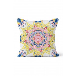 K-351 Sarı Beyaz Mandala Çift Tarafı Baskılı Kırlent Kılıfı K-351 Sarı Beyaz Mandala Çift Tarafı Baskılı Kırlent Kılıfı