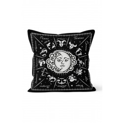 K-360 Siyah Burçlar Çift Tarafı Baskılı Kırlent Kılıfı K-360 Siyah Burçlar Çift Tarafı Baskılı Kırlent Kılıfı