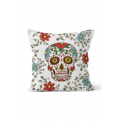 K-371 Sugar Skull Çift Tarafı Baskılı Kırlent Kılıfı K-371 Sugar Skull Çift Tarafı Baskılı Kırlent Kılıfı