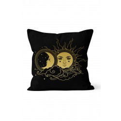 K-378 Sun Moon Sky Gold Çift Tarafı Baskılı Kırlent Kılıfı K-378 Sun Moon Sky Gold Çift Tarafı Baskılı Kırlent Kılıfı