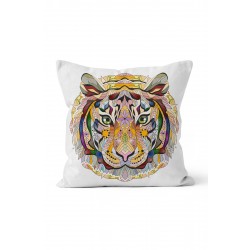 K-392 Tiger Color Çift Tarafı Baskılı Kırlent Kılıfı K-392 Tiger Color Çift Tarafı Baskılı Kırlent Kılıfı