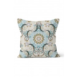 K-407 Turkuaz Vektörel Mandala Çift Tarafı Baskılı Kırlent Kılıfı K-407 Turkuaz Vektörel Mandala Çift Tarafı Baskılı Kırlent Kılıfı