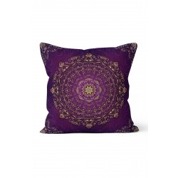 K-416 Vintage Mor Mandala Çift Tarafı Baskılı Kırlent Kılıfı K-416 Vintage Mor Mandala Çift Tarafı Baskılı Kırlent Kılıfı