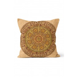 K-422 Yellow Ornament Mandala Çift Tarafı Baskılı Kırlent Kılıfı K-422 Yellow Ornament Mandala Çift Tarafı Baskılı Kırlent Kılıfı